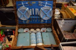 A Brexton wicker picnic hamper, complete.