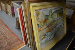 Quantity of paintings and prints.