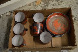 Japanese eggshell cups and saucers.