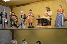 A collection of six Royal Doulton figures, Statesman HN2859, Town Crier HN2119, The Doctor HN2858,