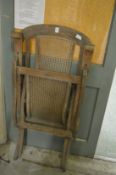 An old folding armchair.
