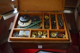 A box containing a quantity of Meccano items.