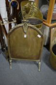 Brass firescreen.