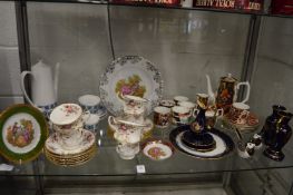Decorative porcelain to include Royal Crown Derby and Royal Albert.