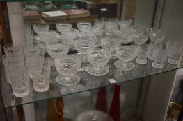Quantity of cut glassware.