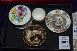 Miniature items of porcelain.