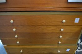 A Meccano outfit No 10 four drawer chest containing numerous Meccano items.