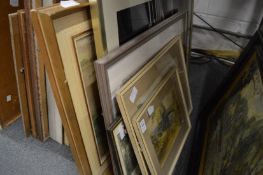 Quantity of paintings and prints.