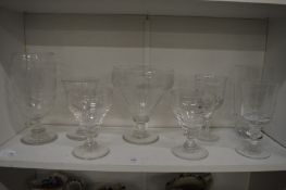 A small group of good glassware to include large rummers etc.