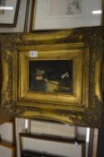 A set of four Victorian style gilt framed pictures.