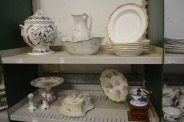 A quantity of decorative china to include a Portmeirion Botanic Garden soup tureen.