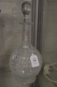 Large cut glass decanter.