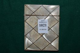 A Victorian mother of pearl calling card case.
