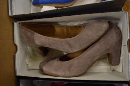 A pair of Gabor suede high heel shoes, size 6½.