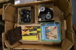 A group of viewers and slides.