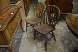 Johnson Taylor & Co Ltd, military issue stick back chair and another similar.