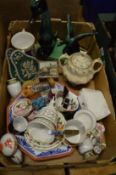 Decorative china and other items.