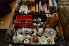 Decorative china, ornaments, books etc.