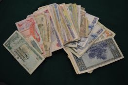 Quantity of old bank notes.