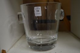 Modern glass ice bucket.