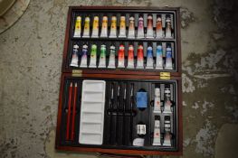 An artist's paint set.
