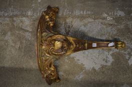 A small gilt wood console table.