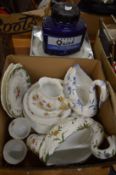 Decorative china and other items.