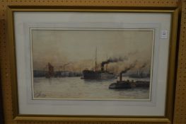 William Henry Pearson, two watercolours depicting ships.