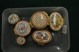 Halcyon Days pill boxes.