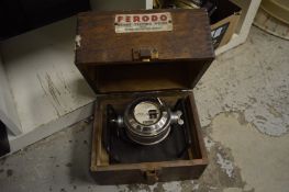 A Ferodo brake testing meter, boxed.