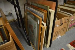 Quantity of paintings and prints.