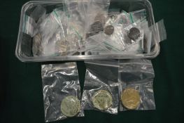 A collection of assorted coins.