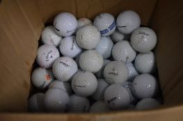 A quantity of golf balls.