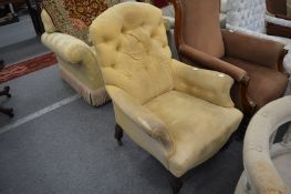 A Victorian armchair.
