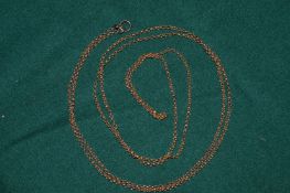 A 9ct gold kerb link chain.