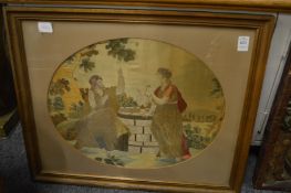 A 19th century silk work picture.