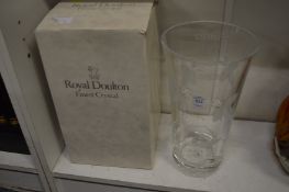 A large Royal Doulton crystal lamp with original box.