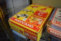 A boxed Meccano C kit.