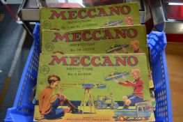 Quantity of Meccano instruction books and magazines.