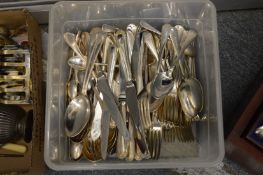 Quantity of plated flatware.