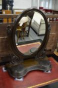 A Victorian mahogany dressing table mirror.