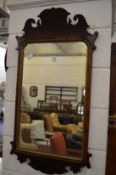 George II design walnut framed mirror.