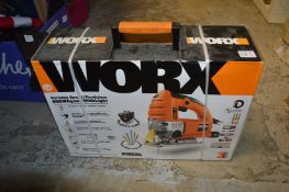 A Worx electric jigsaw.