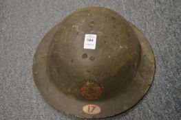 A National Fire Service tin helmet.