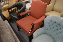 A Georgian style open armchair.