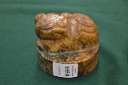 Chinese carved soap stone seal.