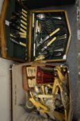 Quantity of plated flatware etc.