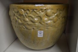 Pottery jardiniere.