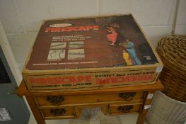 A boxed fire escape ladder.