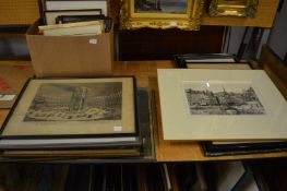 A collection of paintings, prints and engravings.